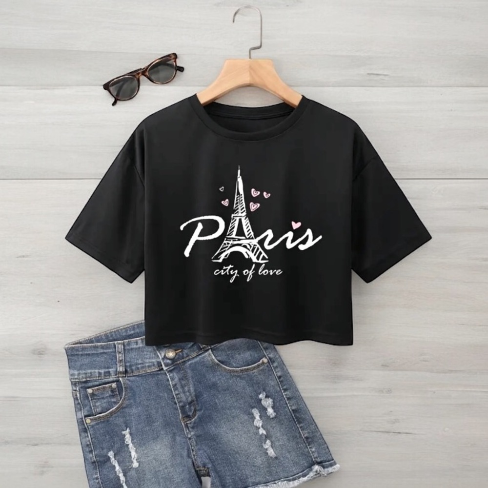 Paris City of Love Crop Top